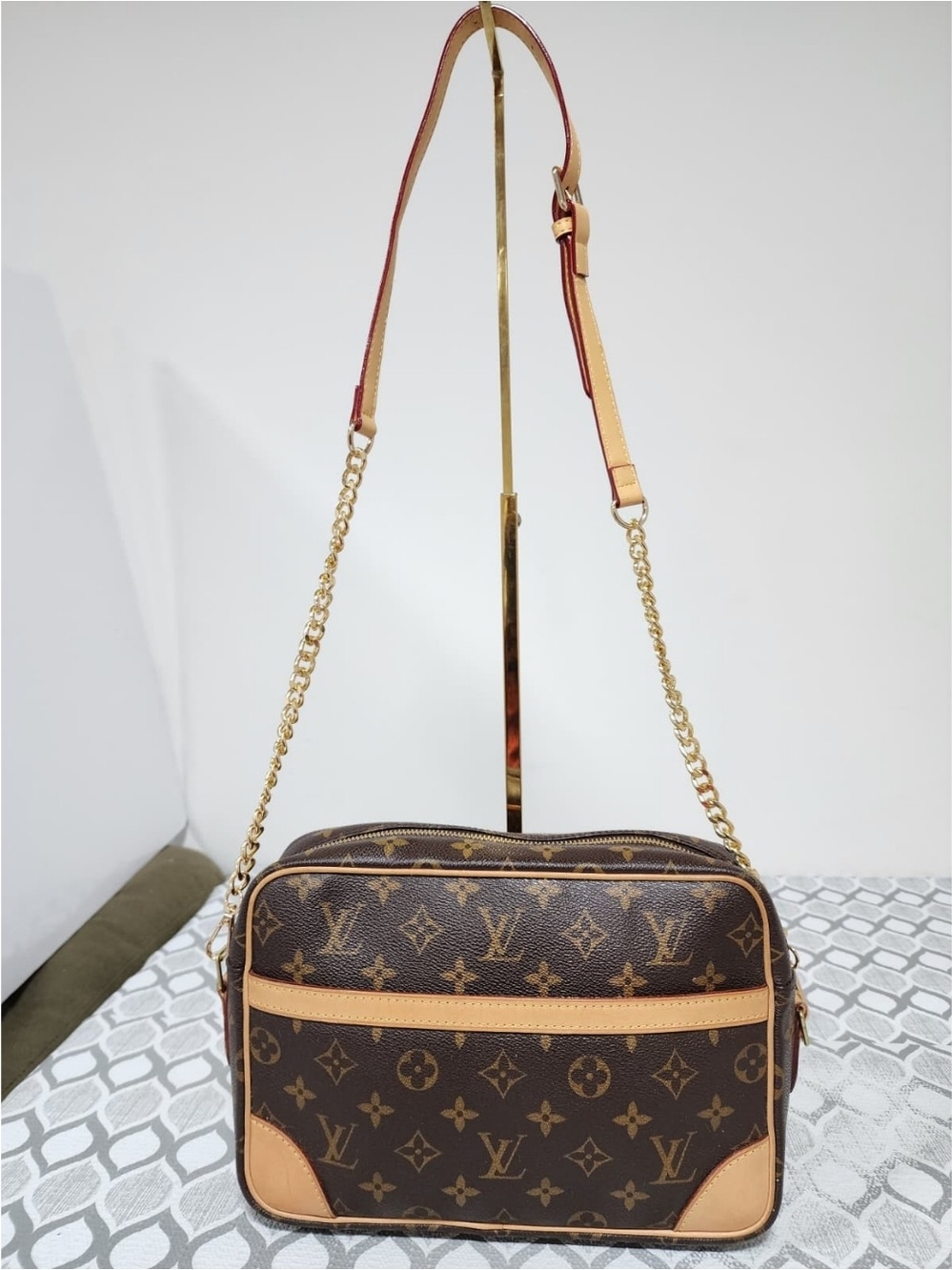 Louis Vuitton Monogram Trocadero 30 Crossbody/Shoulder Bag Brown/Beige